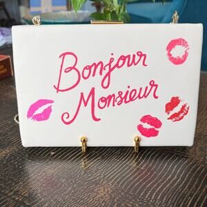 Kate Spade New York Merrion Square Bonjour Monsieur Emmanuel Clutch Bag | NWOT